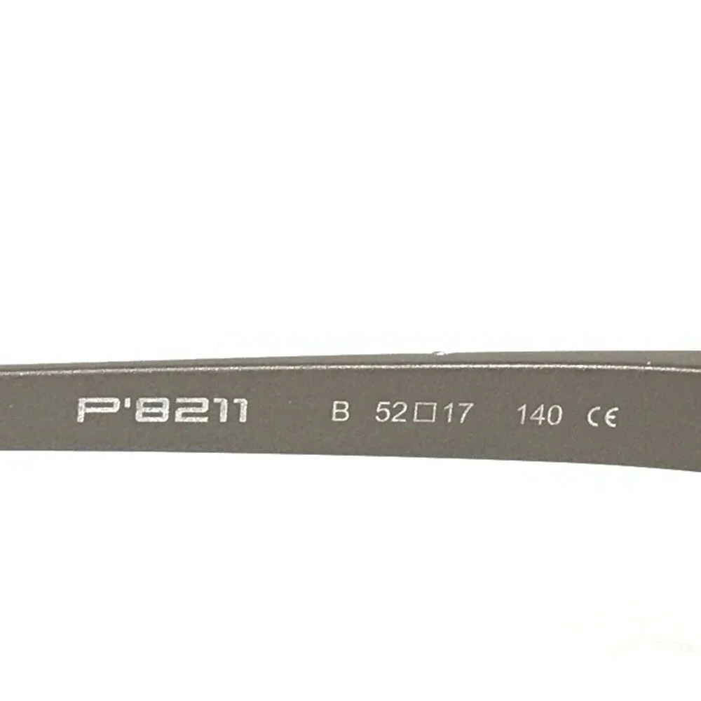 Porsche Design Eyeglasses Frames P8211 B Gray Rectangular Half Rim 57-17-140